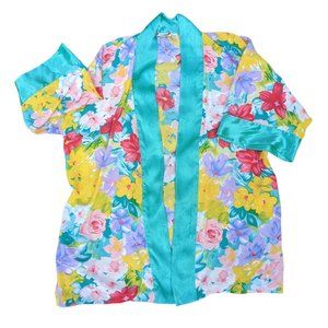 Vintage Vibrant Floral Victoria's Secret Robe